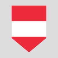 Austria bandera en proteger forma marco vector