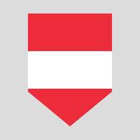 Austria Flag in Shield Shape Frame vector