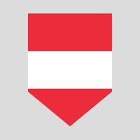 Austria Flag in Shield Shape Frame vector