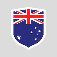 Australia bandera en proteger forma marco vector