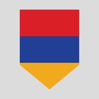 Armenia flag in Shield Shape vector