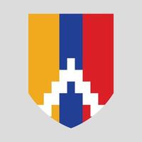 Artsakh Flag in Shield Shape vector