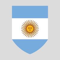 Argentina Flag in Shield Shape vector