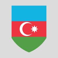 Azerbaijan Flag in Shield Shape Frame vector