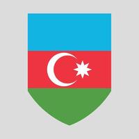 Azerbaijan Flag in Shield Shape Frame vector