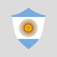 Argentina Flag in Shield Shape vector