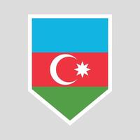 Azerbaijan Flag in Shield Shape Frame vector