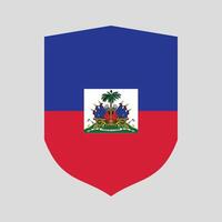 Haiti Flag in Shield Shape Frame vector