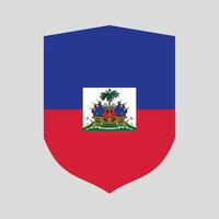 Haiti Flag in Shield Shape Frame vector