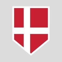 Denmark Flag in Shield Shape Frame vector