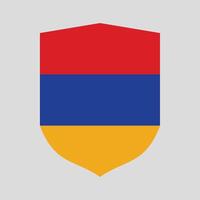 Armenia flag in Shield Shape vector