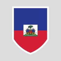 Haiti Flag in Shield Shape Frame vector