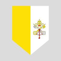 Vatican City Flag in Shield Shape Frame vector