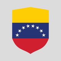 Venezuela Flag in Shield Shape Frame vector