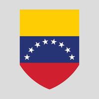 Venezuela Flag in Shield Shape Frame vector
