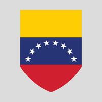 Venezuela Flag in Shield Shape Frame vector