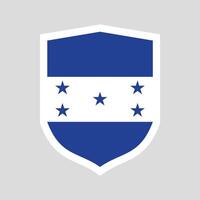 Honduras Flag in Shield Shape Frame vector