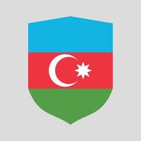 azerbaiyán bandera en proteger forma marco vector