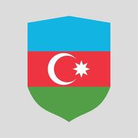 Azerbaijan Flag in Shield Shape Frame vector