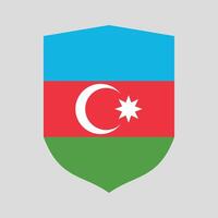 Azerbaijan Flag in Shield Shape Frame vector