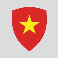 Vietnam Flag in Shield Shape Frame vector