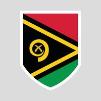 vanuatu bandera en proteger forma marco vector