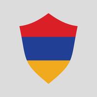 Armenia flag in Shield Shape vector
