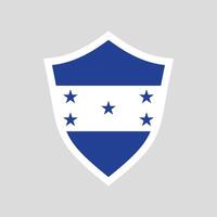 Honduras Flag in Shield Shape Frame vector