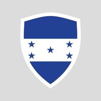 Honduras Flag in Shield Shape Frame vector