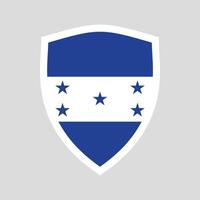 Honduras Flag in Shield Shape Frame vector