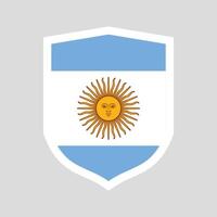 argentina bandera en proteger forma vector
