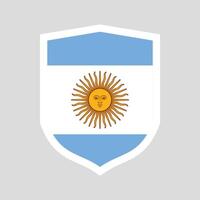 Argentina Flag in Shield Shape vector