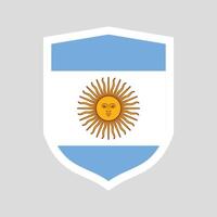 Argentina Flag in Shield Shape vector