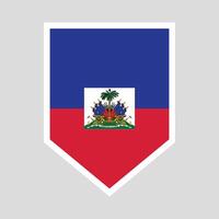 Haiti Flag in Shield Shape Frame vector