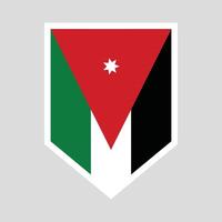 Jordan Flag in Shield Shape Frame vector