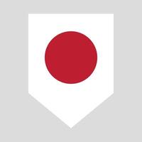 Japan Flag in Shield Shape Frame vector