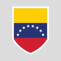 Venezuela Flag in Shield Shape Frame vector