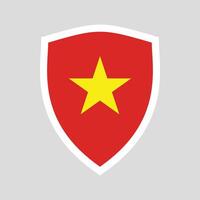 Vietnam Flag in Shield Shape Frame vector