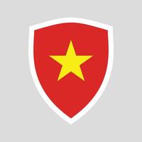 Vietnam Flag in Shield Shape Frame vector