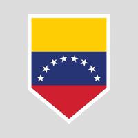 Venezuela Flag in Shield Shape Frame vector