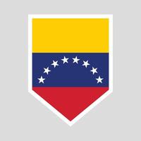 Venezuela Flag in Shield Shape Frame vector