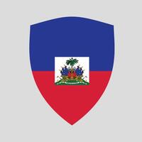 Haiti Flag in Shield Shape Frame vector