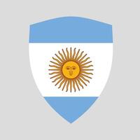 Argentina Flag in Shield Shape vector