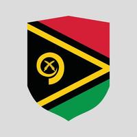 Vanuatu Flag in Shield Shape Frame vector