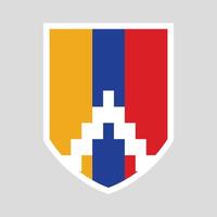 Artsakh Flag in Shield Shape vector