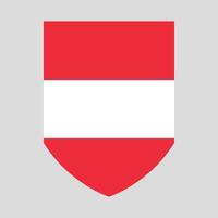 Austria Flag in Shield Shape Frame vector