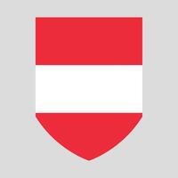 Austria Flag in Shield Shape Frame vector