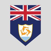 Anguilla Flag in Shield Shape vector