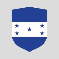 Honduras Flag in Shield Shape Frame vector