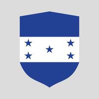 Honduras Flag in Shield Shape Frame vector